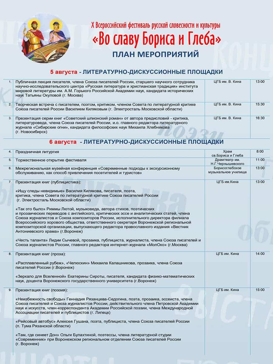 План мероприятий 
